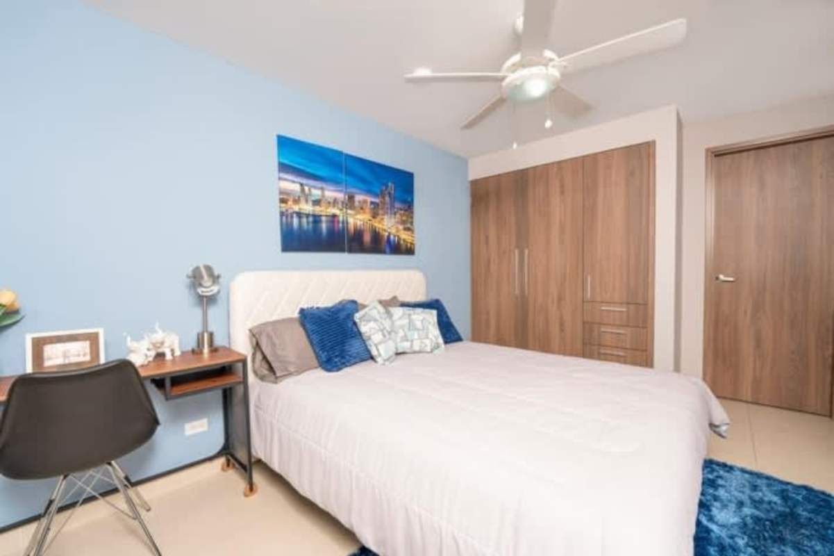 Modern kitchen with granite countertop and cabinets in PH Betania Park Panama City