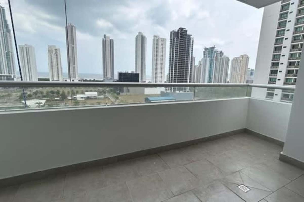 Balcony with panoramic ocean and city views from PH Costamare Costa del Este Panama