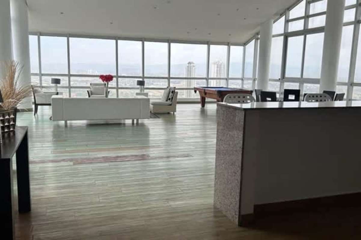 Contemporary kitchen with granite countertops in PH Costamare Costa del Este Panama