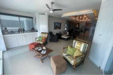 Beachfront main bedroom with panoramic window, ocean view, and modern design in Terrazas de Farallón