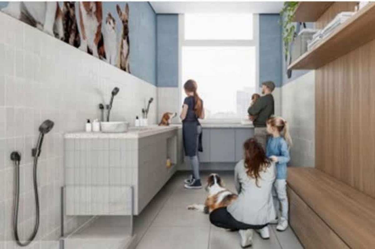 Dedicated pet wash and grooming facility with city views in PH Bella Vista 360 Panama City