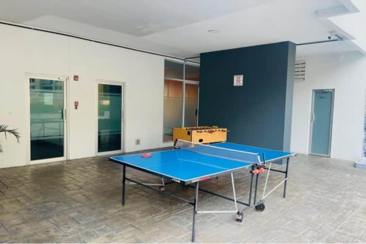 Games room with ping pong and foosball tables in PH Parque del Mar Costa del Este Panama