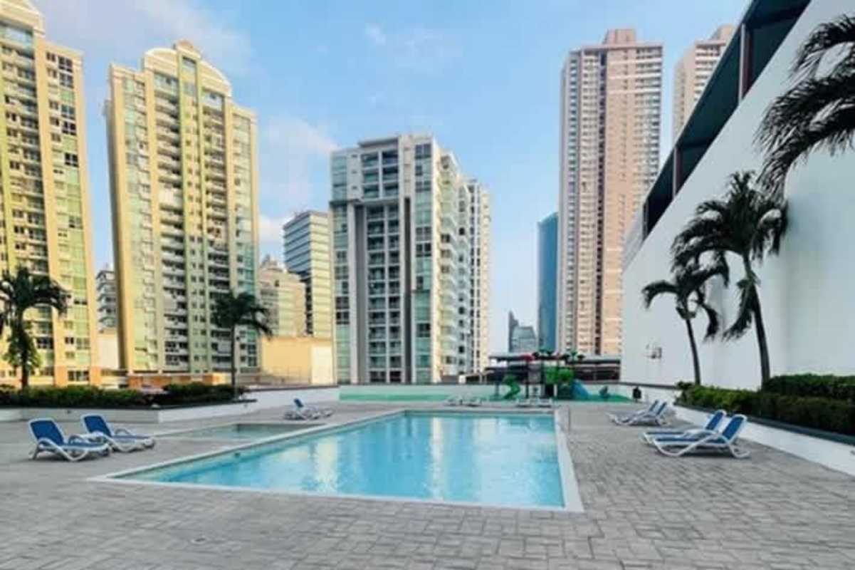 Kids’ outdoor playground at PH Parque del Mar Costa del Este Panama City