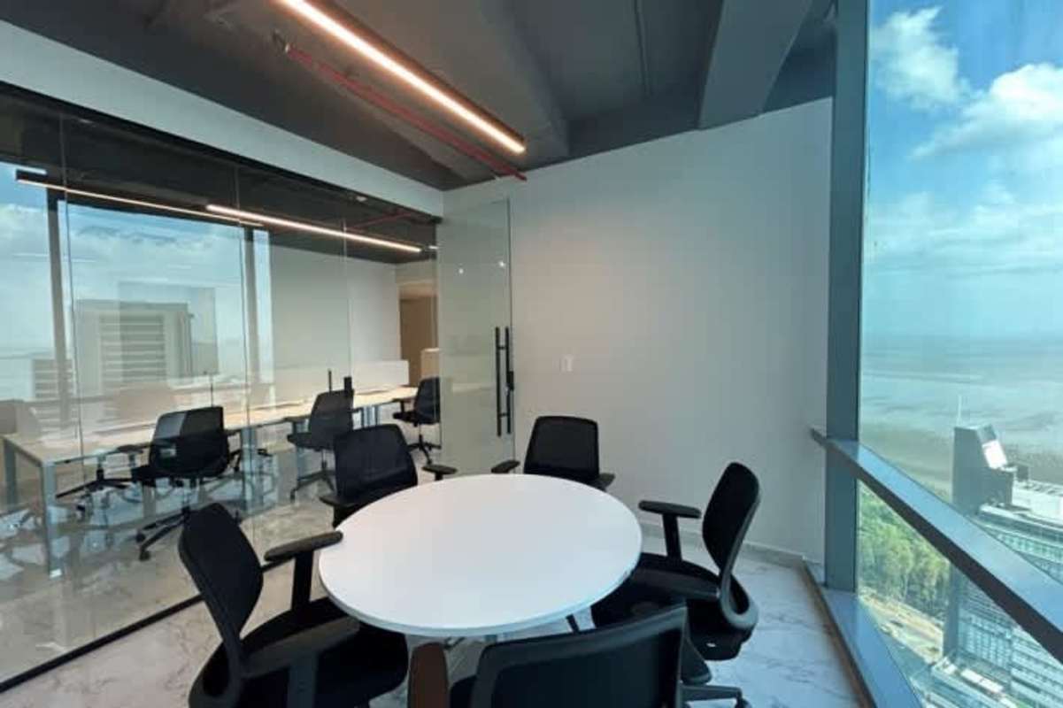 Modern workspace ocean view PH Financial Park Costa del Este Panama