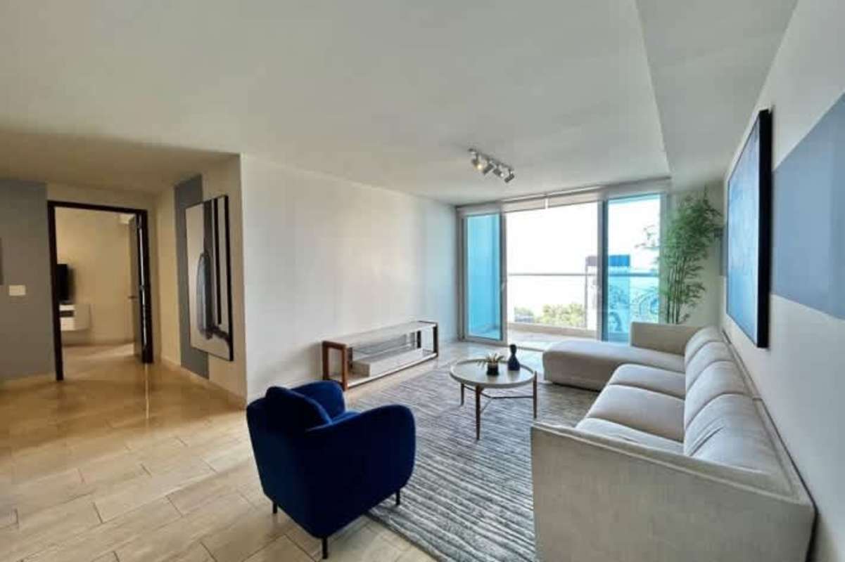 Spacious dining room modern furnished apartment Costa del Este Panama