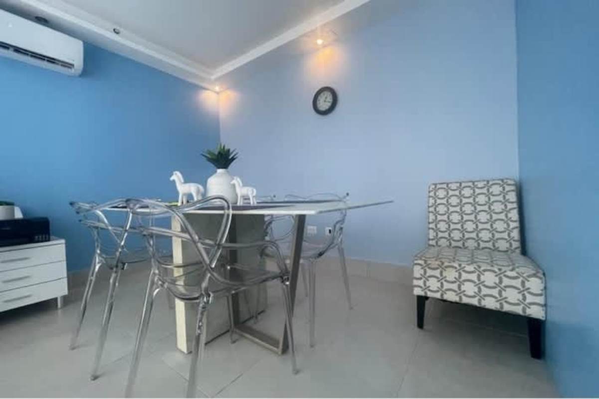 Modern bathroom with glass shower marble countertop PH Marble Tower Obarrio Panama