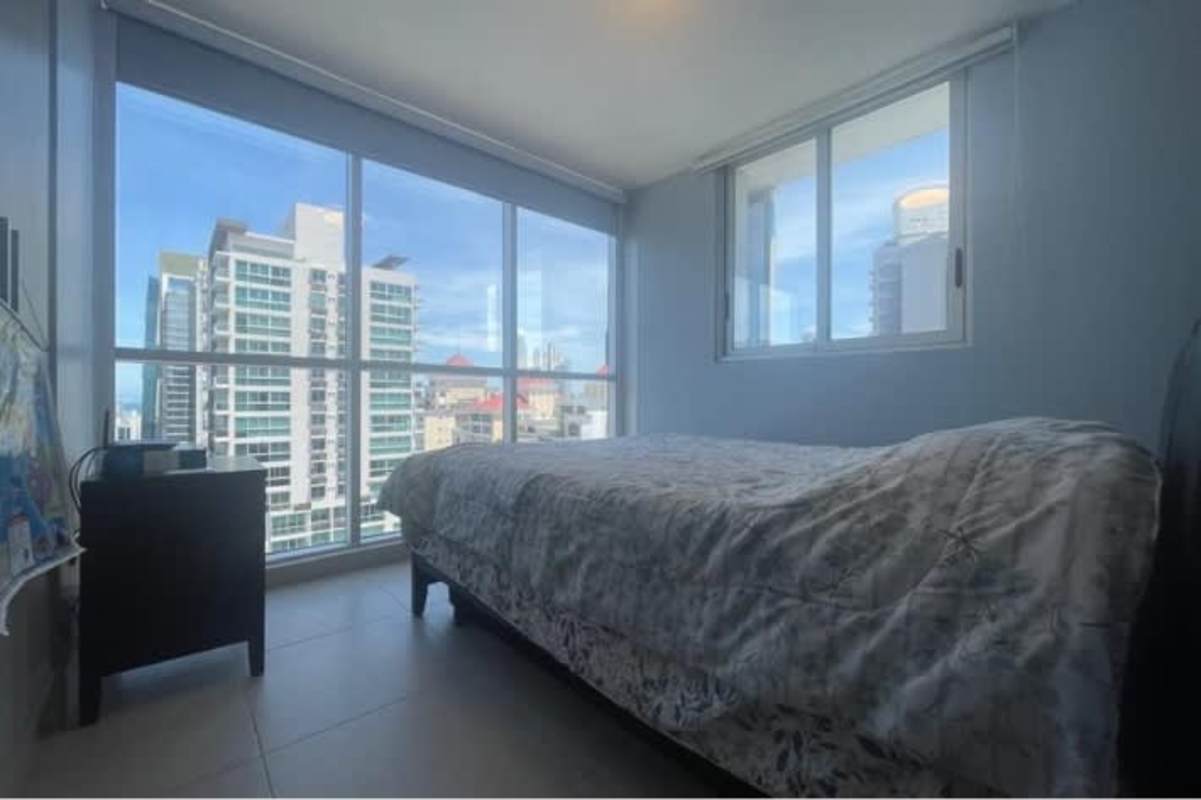 Contemporary kitchen with granite countertops and appliances in PH Marble Tower Obarrio Panama