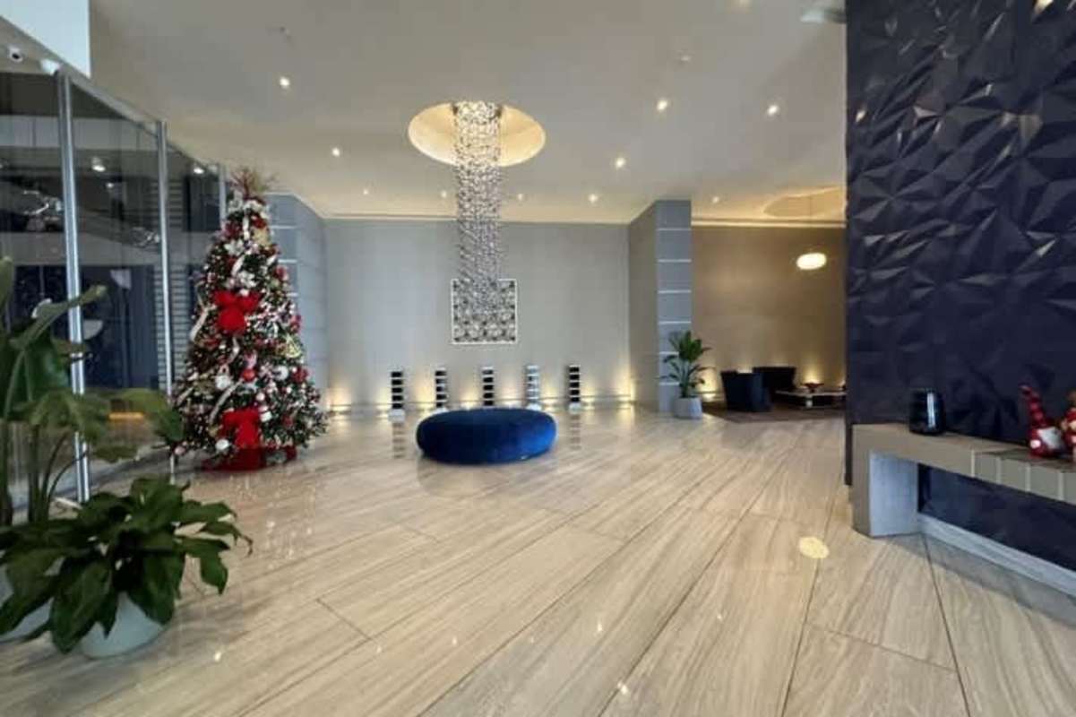 Modern kitchen with granite countertops and stainless appliances Grand Tower Punta Pacifica Panama City