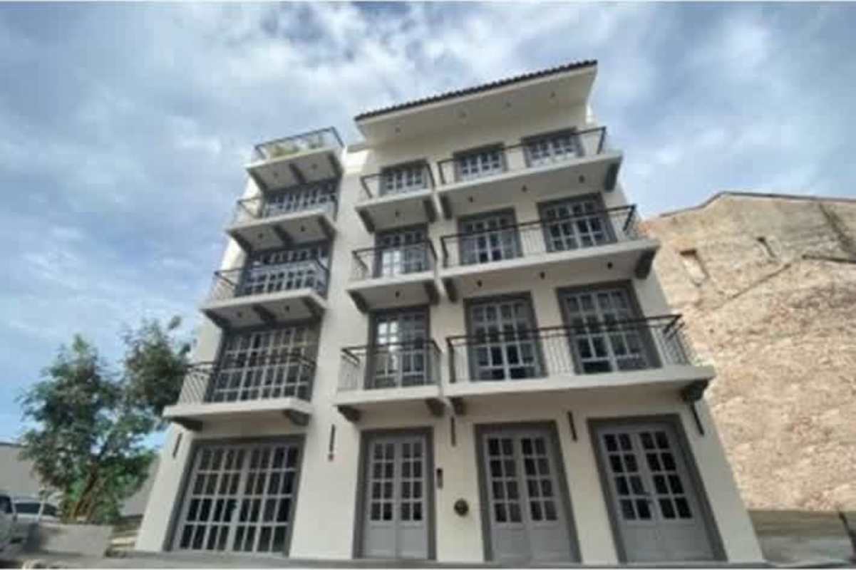 Four-story building colonial restoration with balconies Casa Contemporanea Casco Viejo Panama