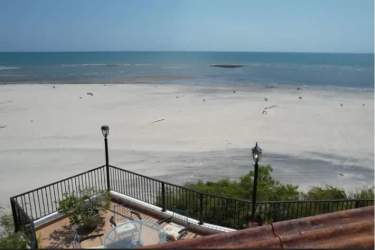 Expansive patio overlooking private beach and Pacific Ocean in El Farallón Rio Hato Panama