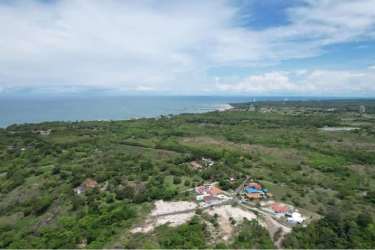 Panoramic ocean and greenery view over beach community Panama