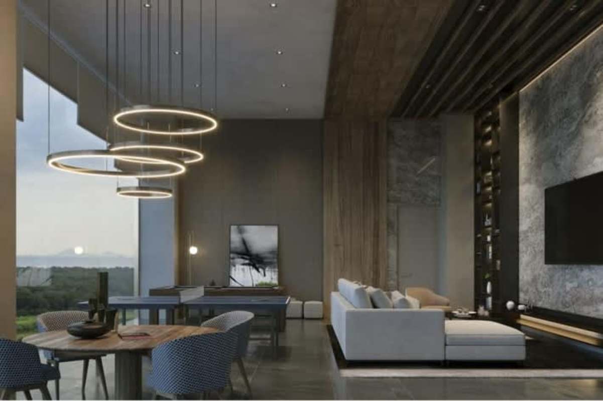 Luxurious lobby lounge area at PH The Ivy Santa Maria Panama