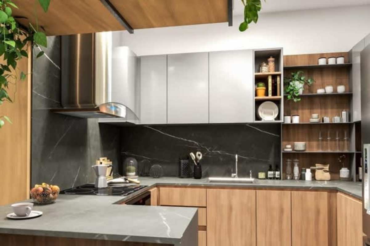 Modern open-plan living dining and kitchen space in PH Next Coco del Mar Panama City