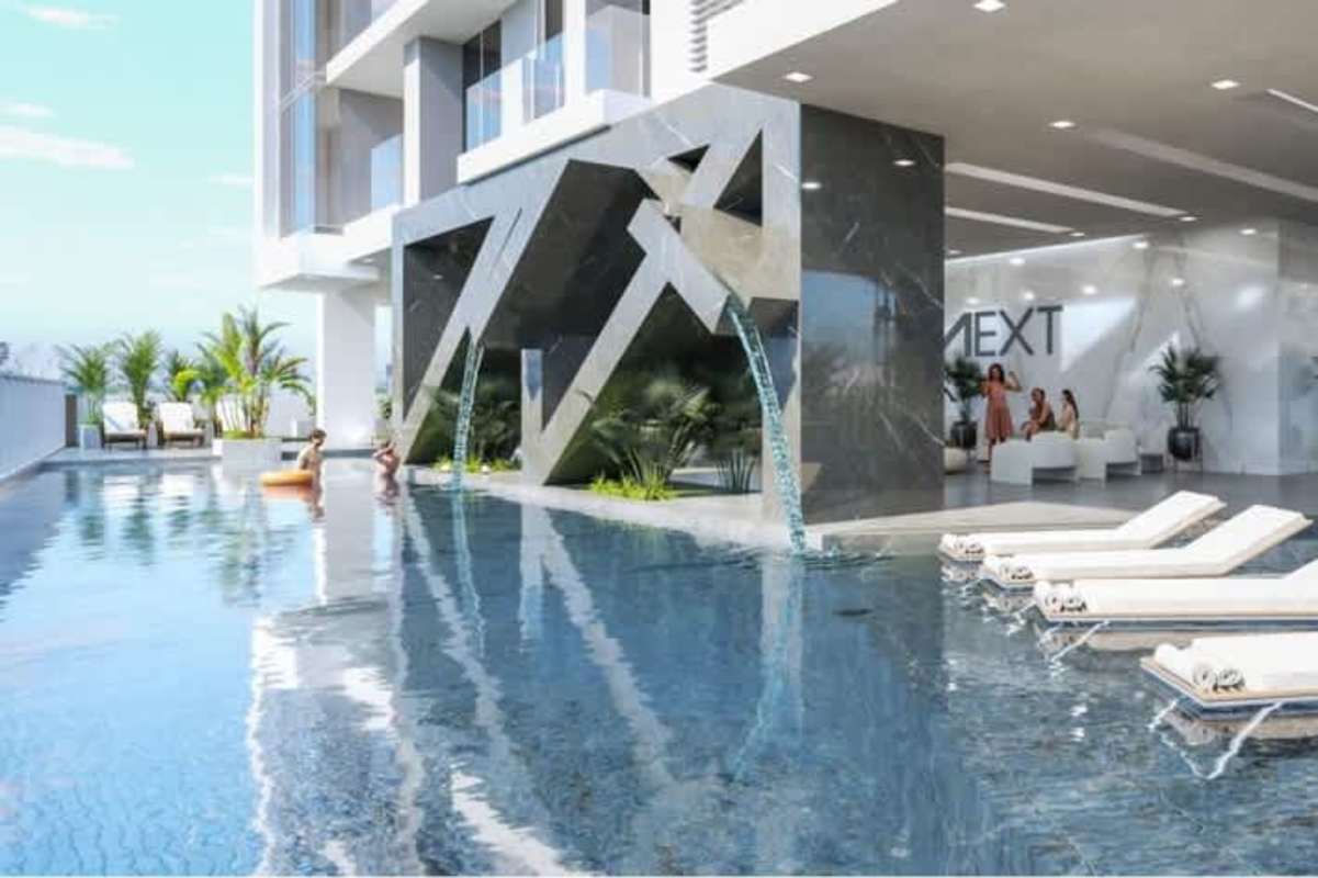 Rooftop infinity swimming pool modern design views of Panama City PH Next