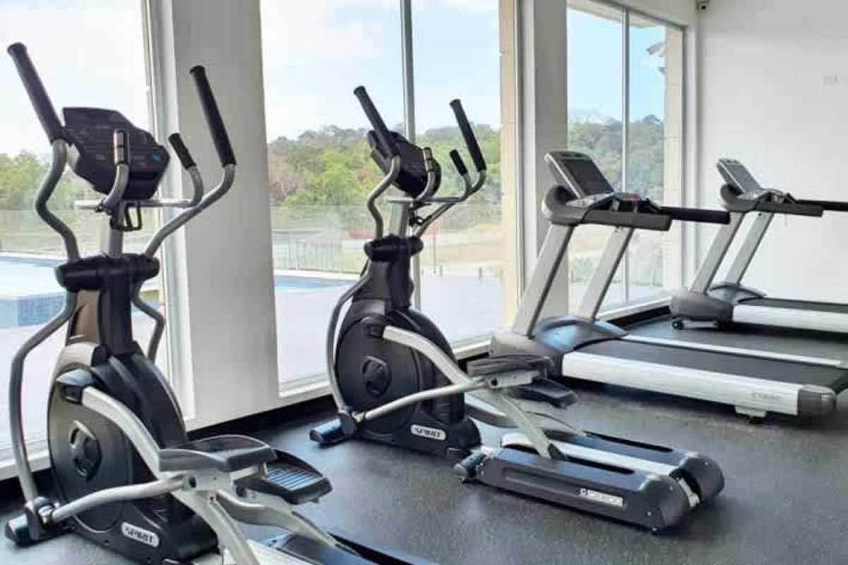 Luxury open concept living dining with terrace access Altos del Parque Panama