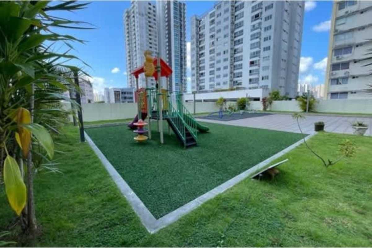 Laundry utility space with sink and tiled wall in apartment for sale PH Parque Lefevre Panama City