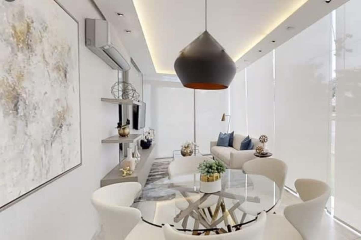 Modern kitchen granite counter imported finishes Panama apartment Vista del Sol