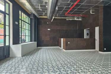 Lobby area in commercial unit with grid ceiling, tile floors Casco Antiguo Panama