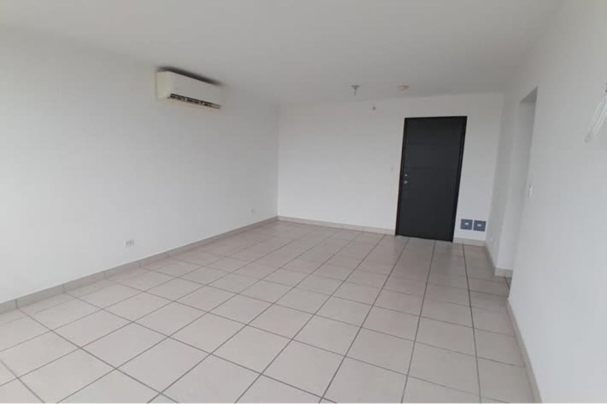 Kitchen with granite counter, dark cabinetry, laundry area PH Parque Lefevre Tower