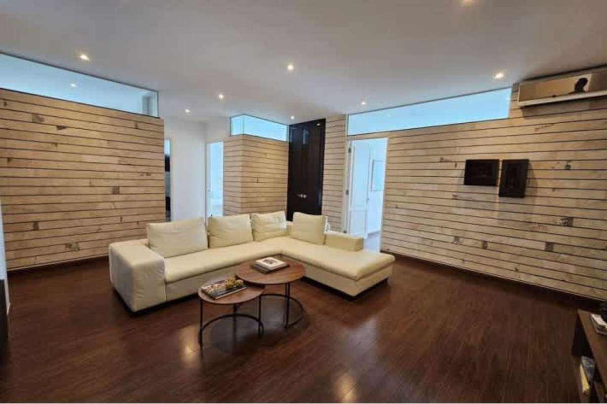 Contemporary bathroom double vanity marble tile jacuzzi soaking tub glass shower Golden Palace Punta Paitilla Panama