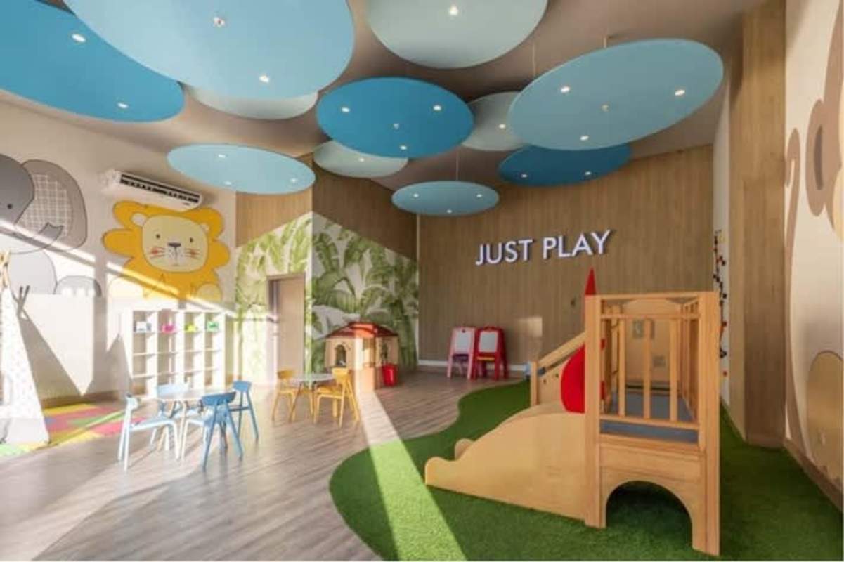 Rooftop infinity swimming pool overlooking ocean and city Costa Del Este Panama