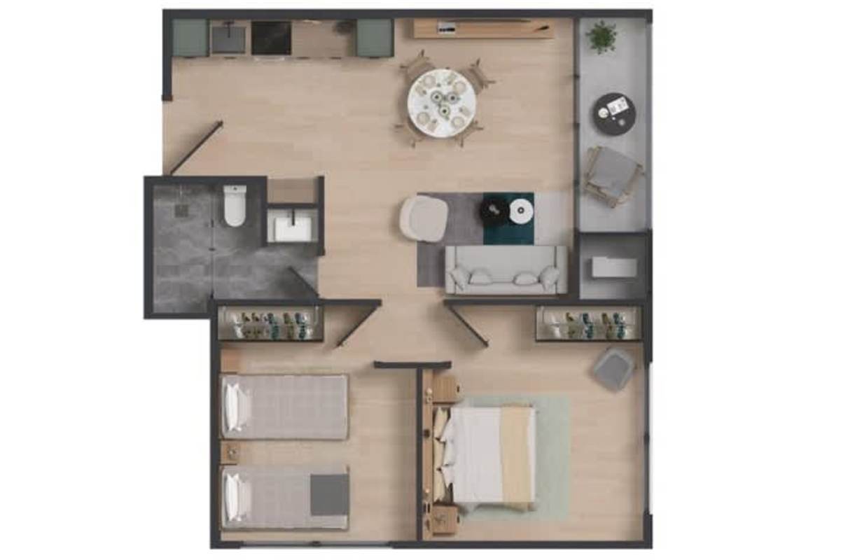 Luxury condo gym with fitness machines in PH Bay View Tower Panama City