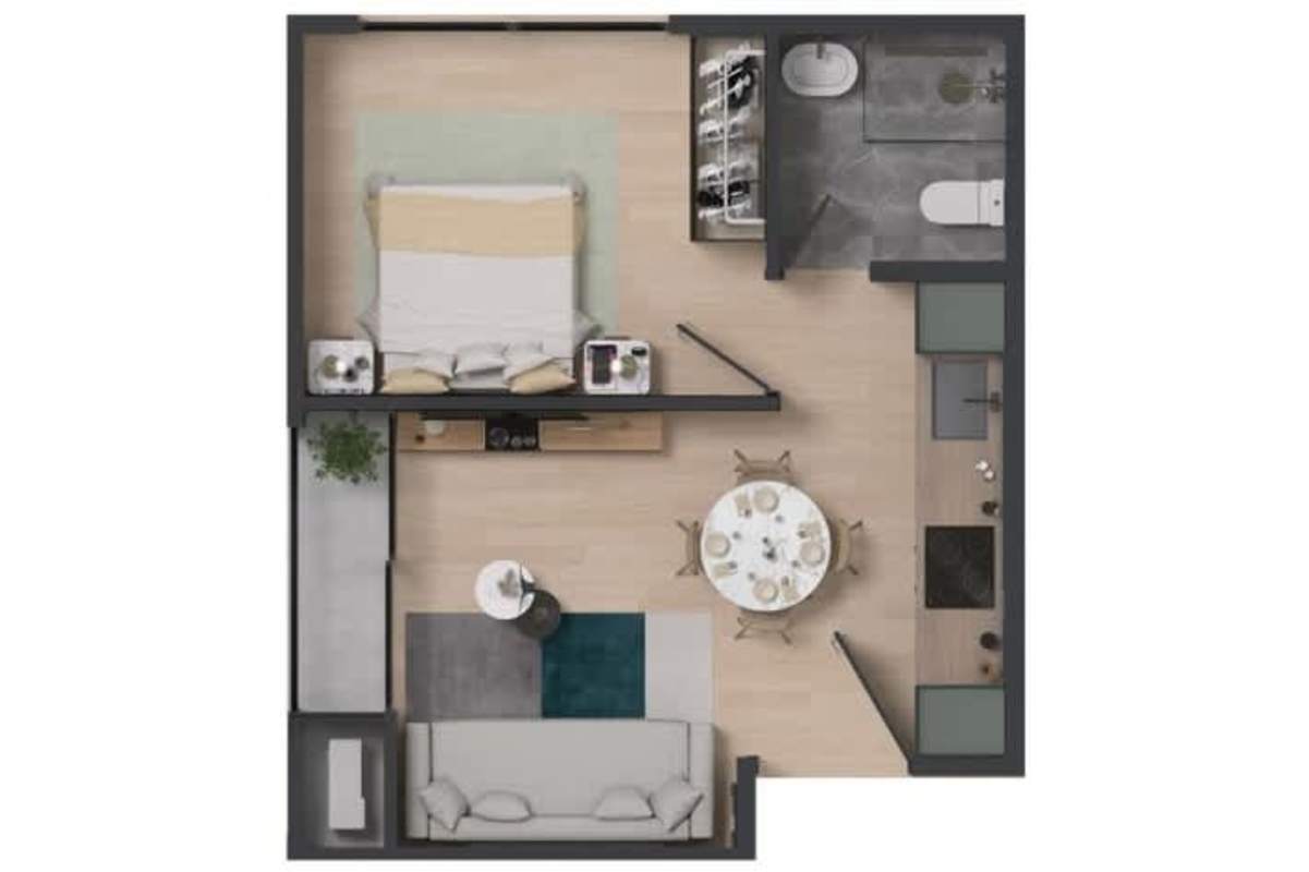 Lounge with skyline views, bar and billiards in The Marbella Tower Panama