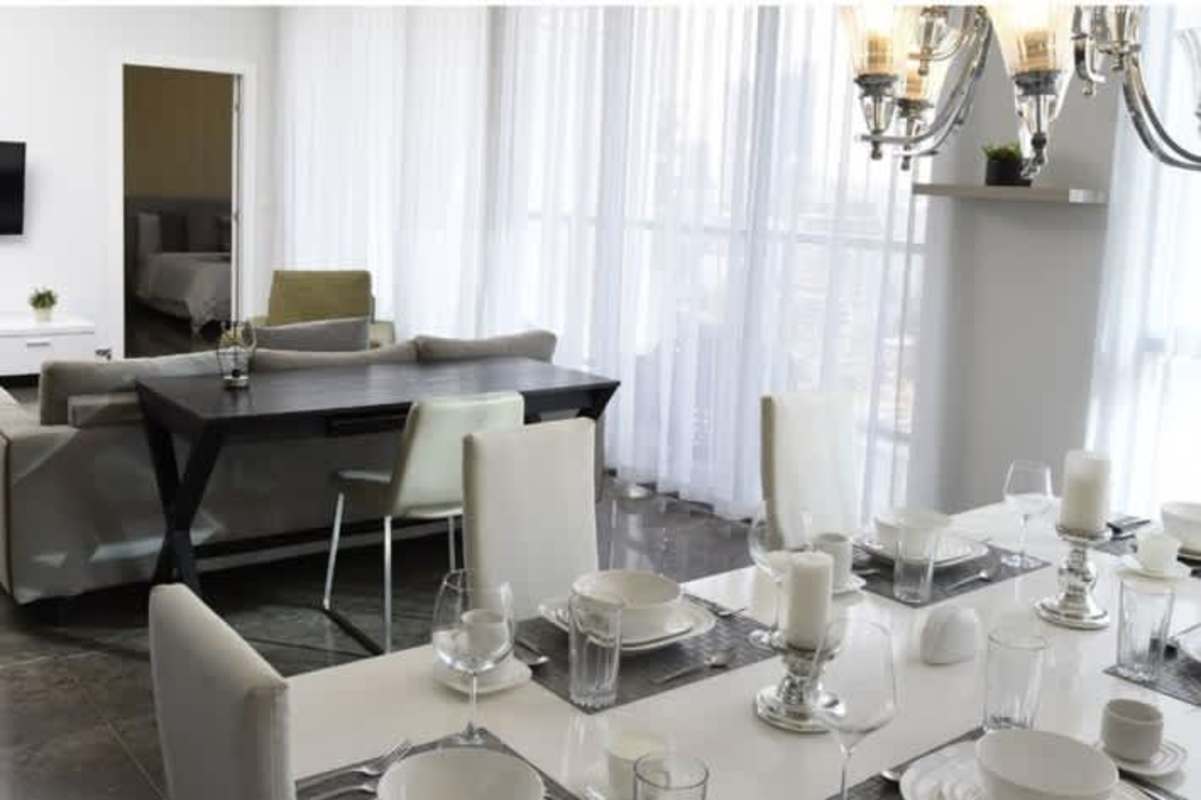 Contemporary kitchen large island appliances open concept Yoo Panama Avenida Balboa Panama City