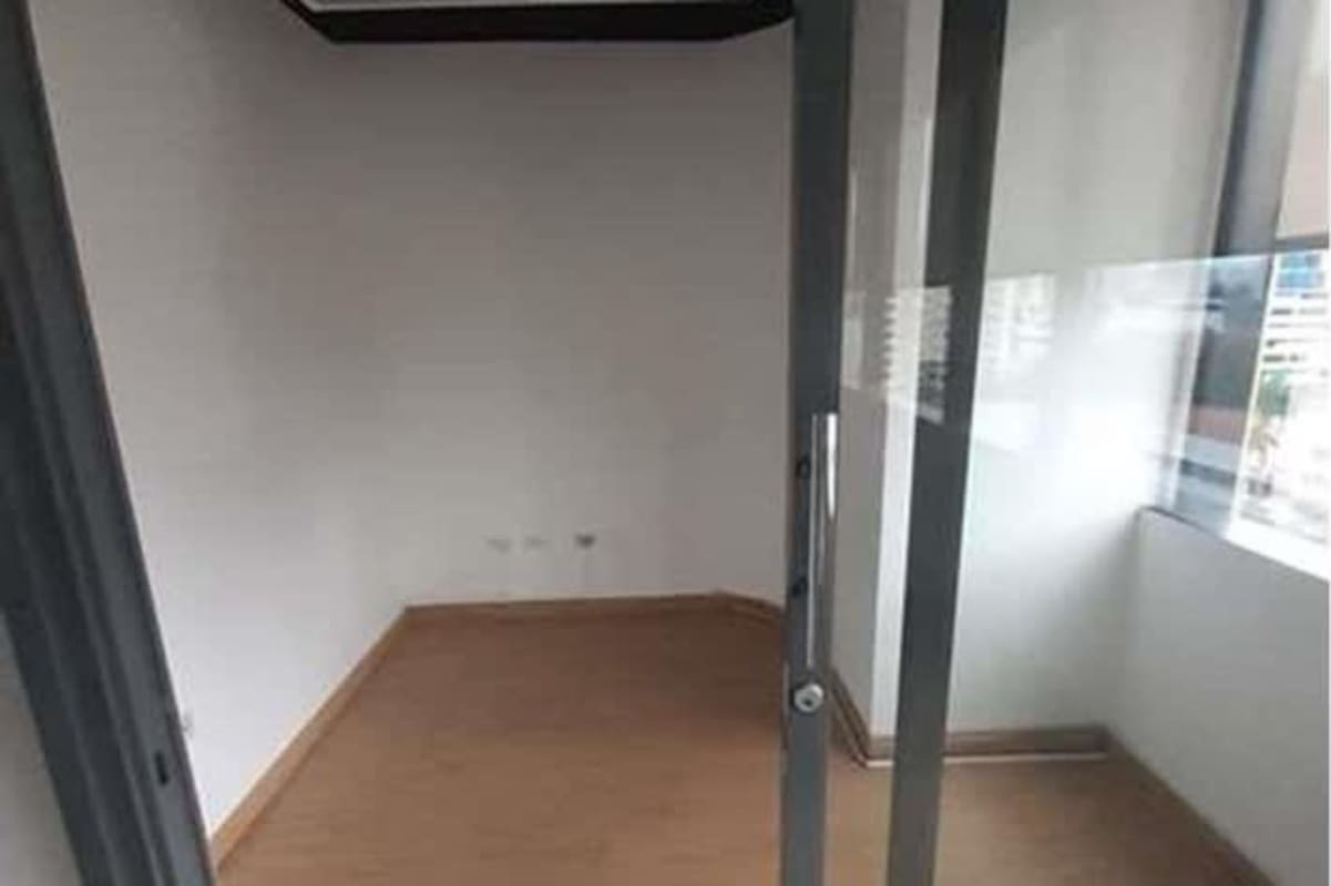 Modern empty office space with ceiling lights in Obarrio Credicorp Bank Tower Panama