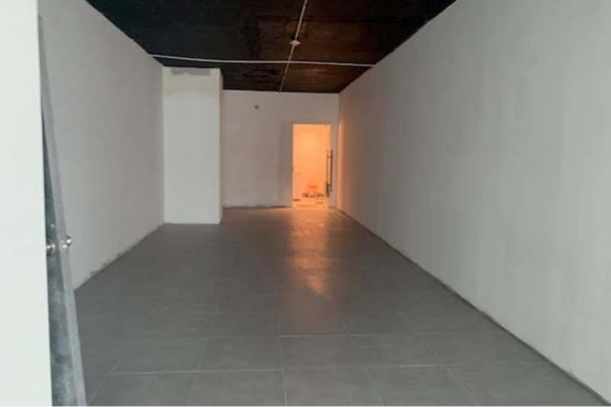 Unfinished interior high-rise office space in Tower Bank with city views Panama City