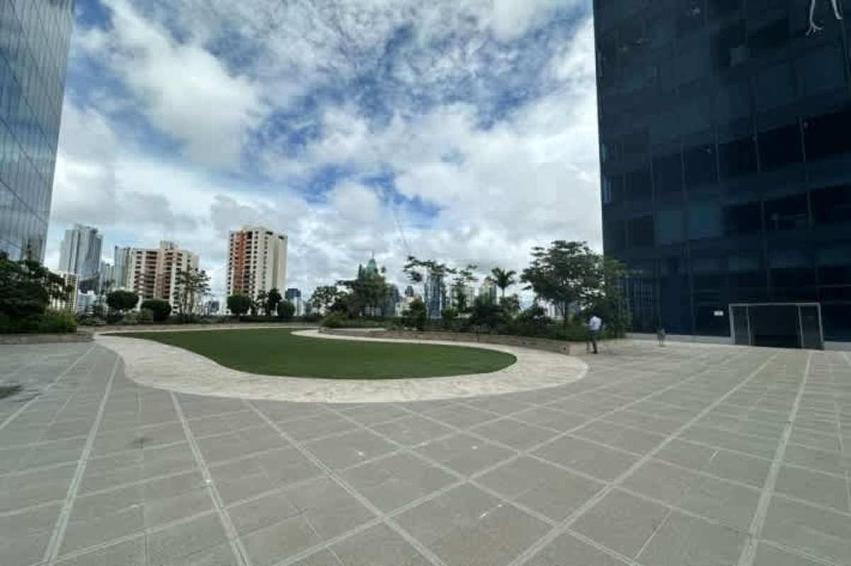 Exterior twin skyscraper complex Oceania Business Plaza Punta Pacifica Panama