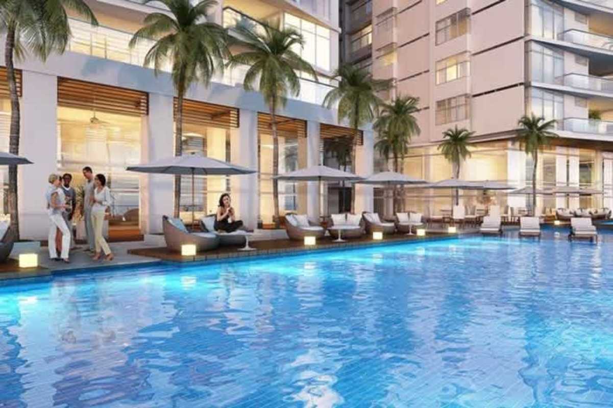 Luxury infinity pool with oceanfront views at PH Costanera Bella Vista Panama City