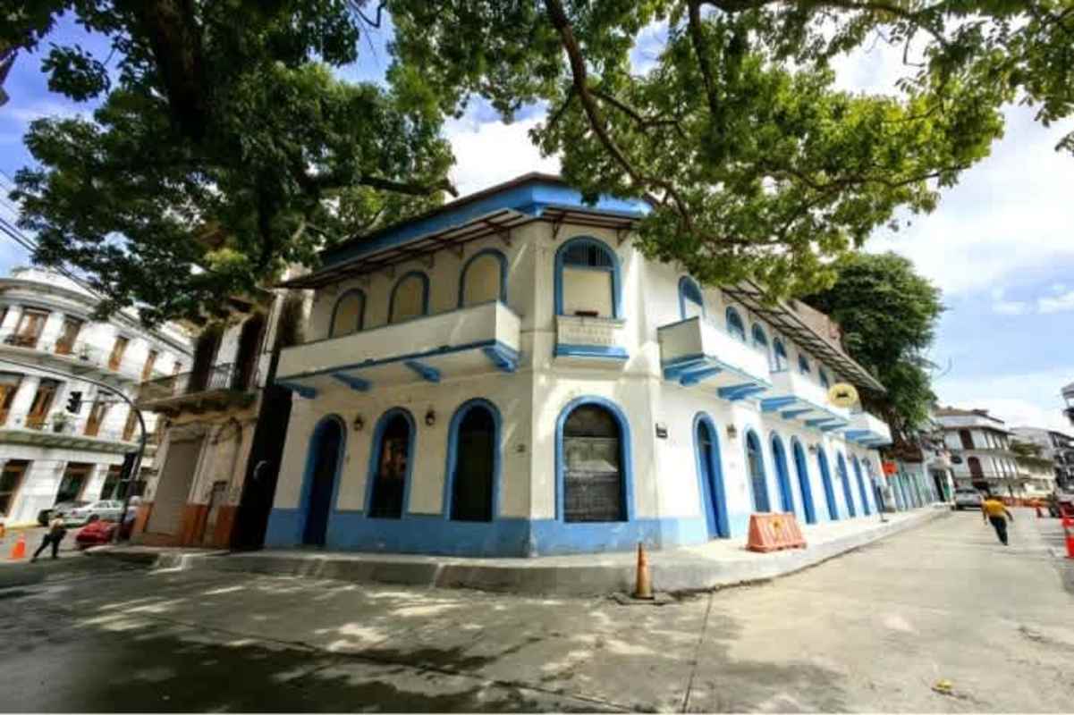 Spacious colonial interior with vaulted ceilings and arched windows inside Casa Natalia commercial building Casco Viejo Panama