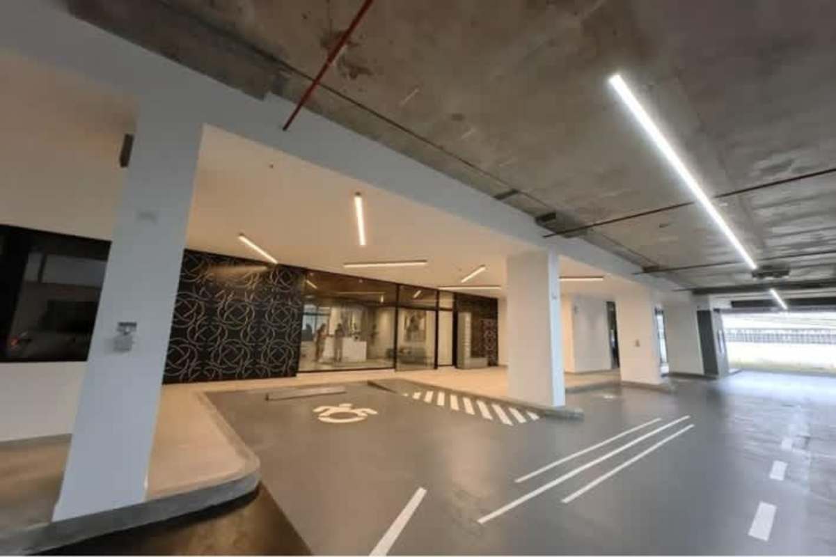 Modern indoor parking garage accessible with valet at BeLiving Panama
