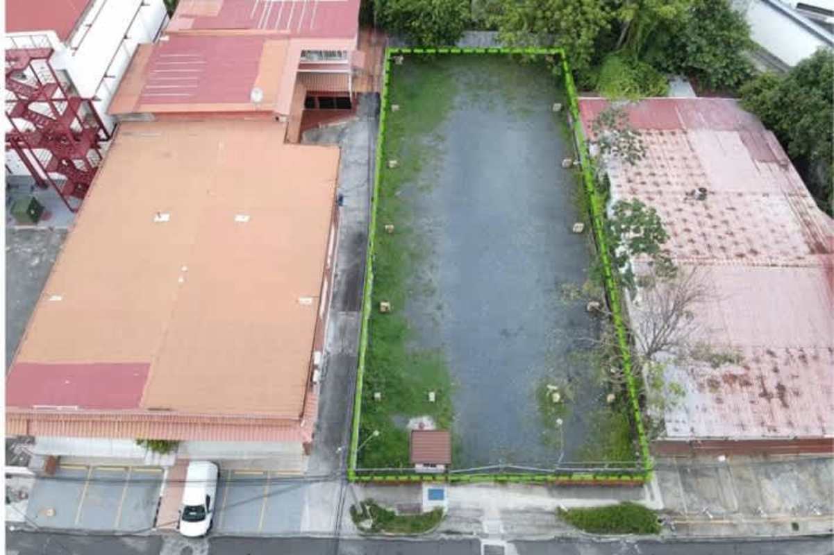 Fenced vacant lot zoned for commercial use at major intersection Via España Banking District Obarrio Panama