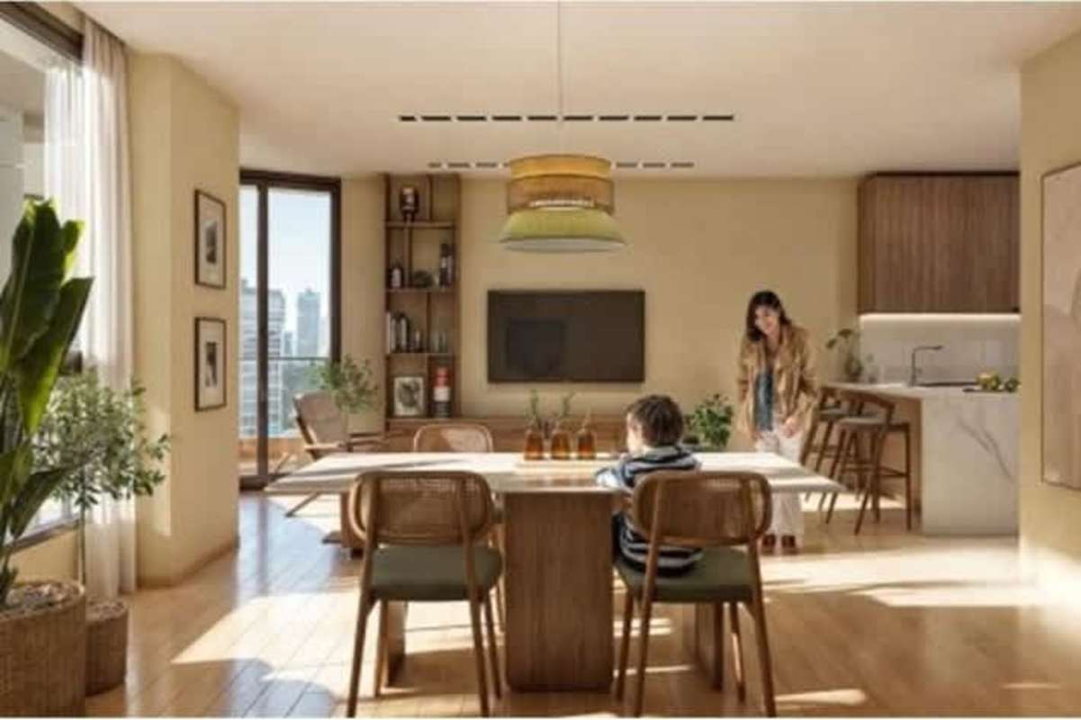 Modern open-plan dining and living space with balcony access PH LOV El Cangrejo