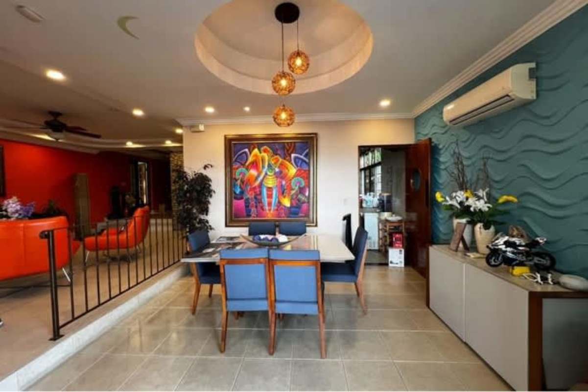 Modern open-plan living room with access to balcony city view PH Castellanos Betania Panama