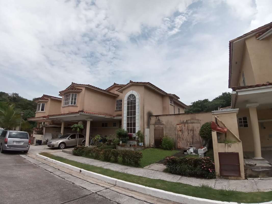 Spacious backyard terrace overlooking private garden in family home at Albrook Gardens Clayton Panama