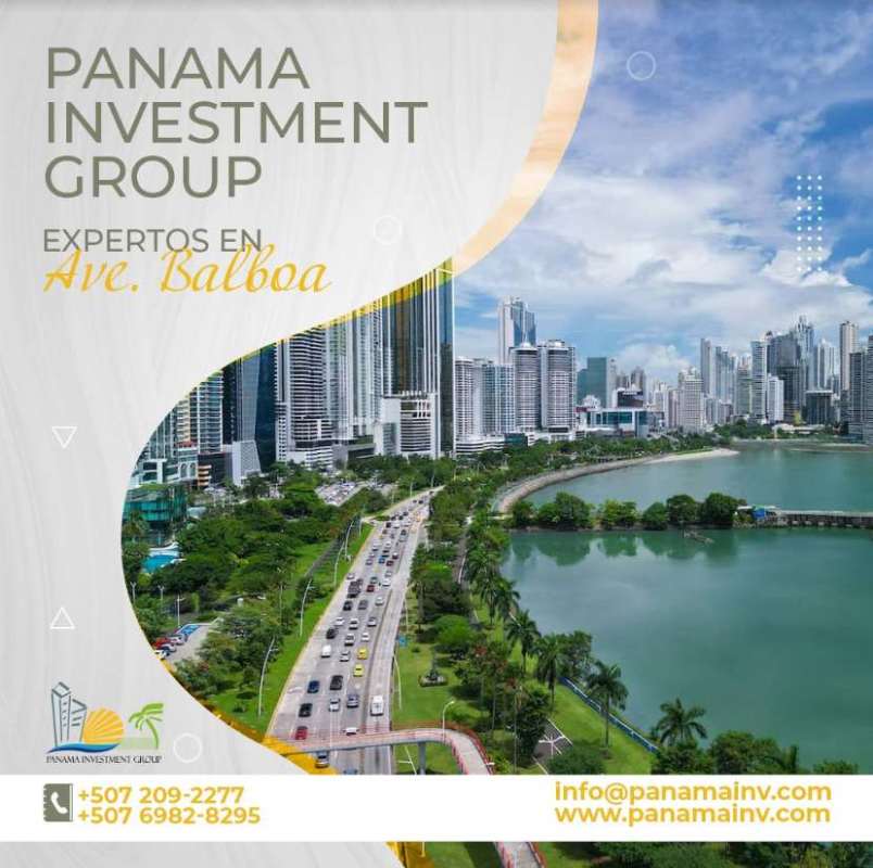 Aerial photo of Calle Uruguay financial district location of 600sqm commercial lot for sale Panama City