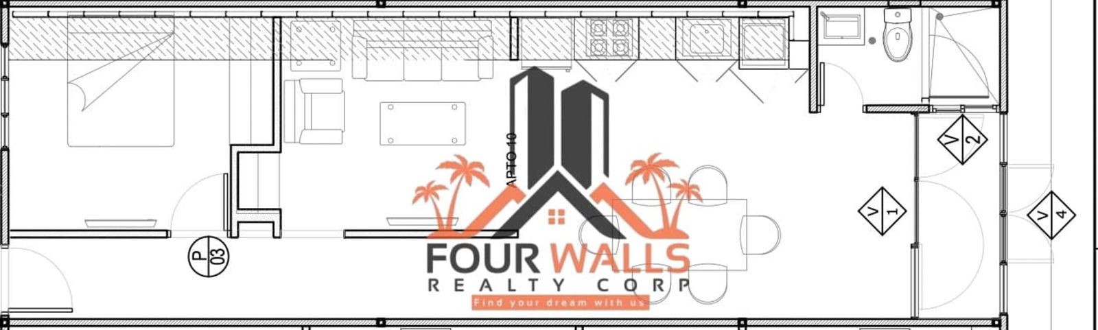 Updated bathroom with tiled walls, modern vanity and fixtures PH La Quinta Casco Viejo