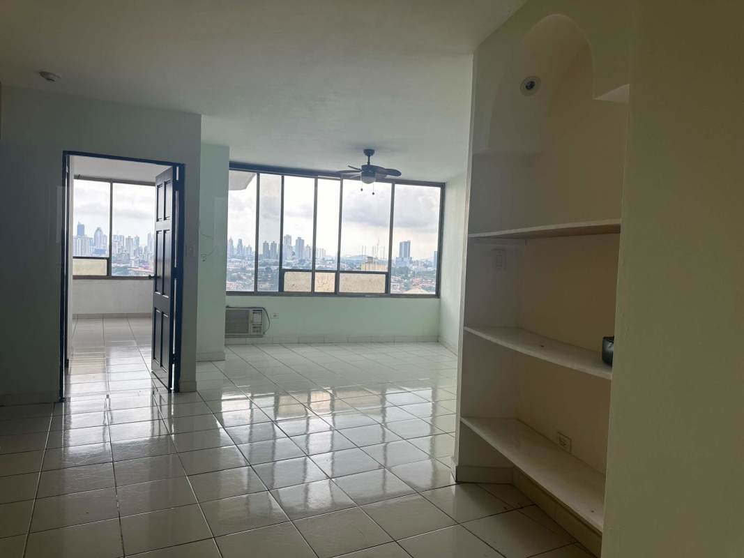 Spacious tiled living area connecting to enclosed balcony PH Beverly Hills Betania Panama City