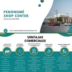 Corner lot view of Penonomé Shop Center with spacious parking and contemporary facade on Panamerican Highway