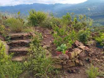 Rustic terraced land with mountain background Santa Fe Veraguas Panama