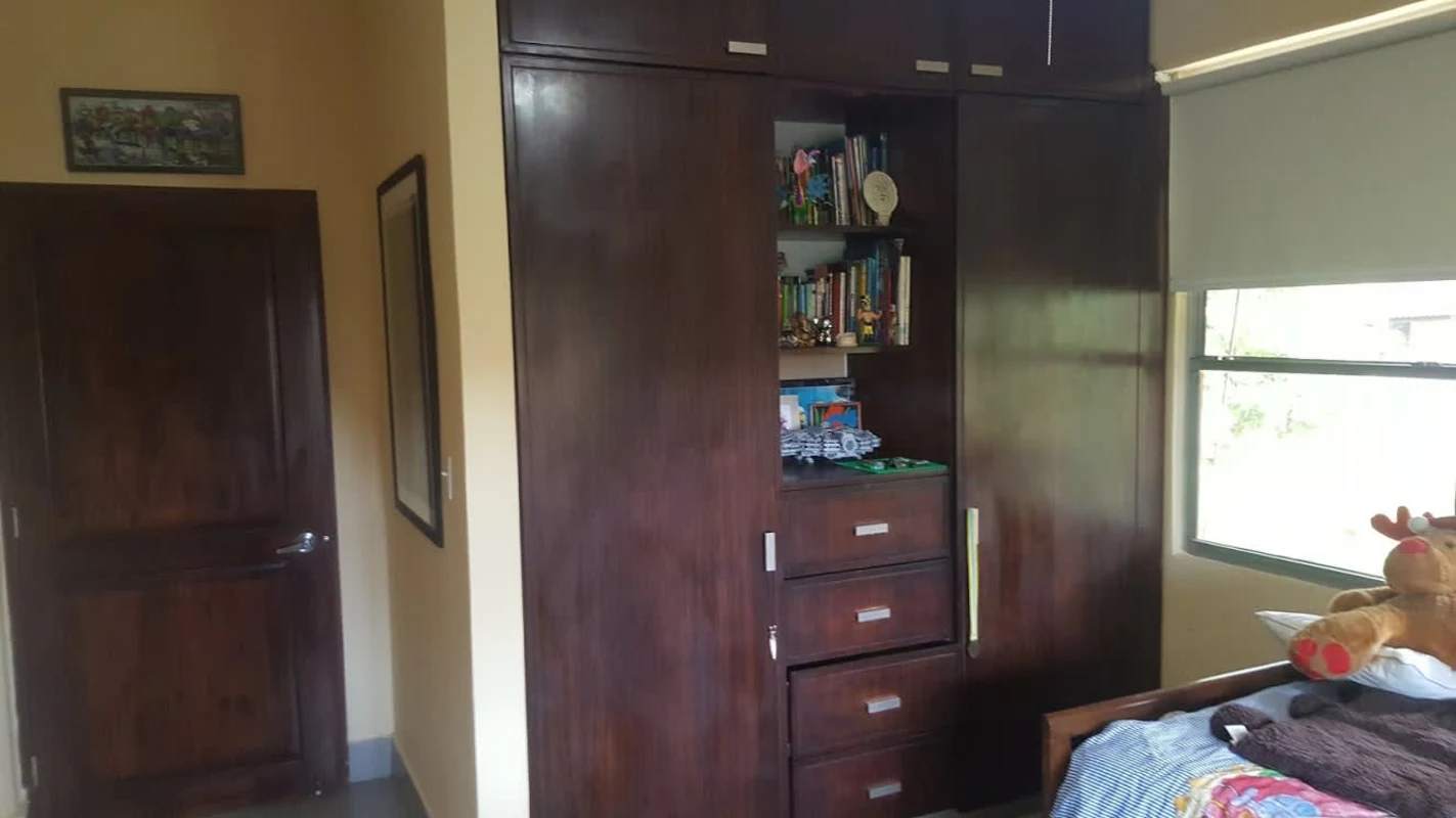 Private balcony view lush tropical garden from house in Clayton Panama City