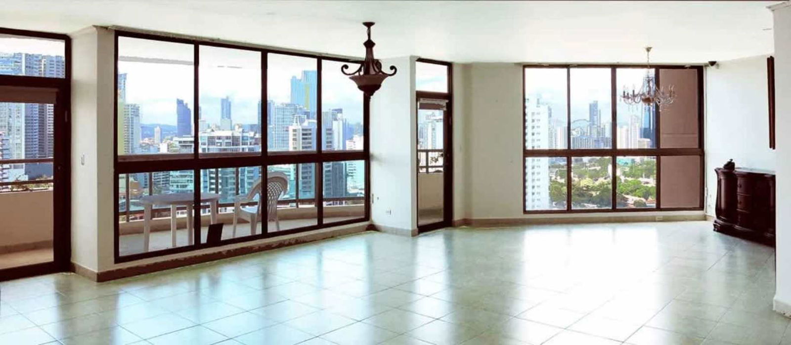 Panama City skyline and Pacific Ocean view from luxury rental PH Ocean Park Punta Pacifica