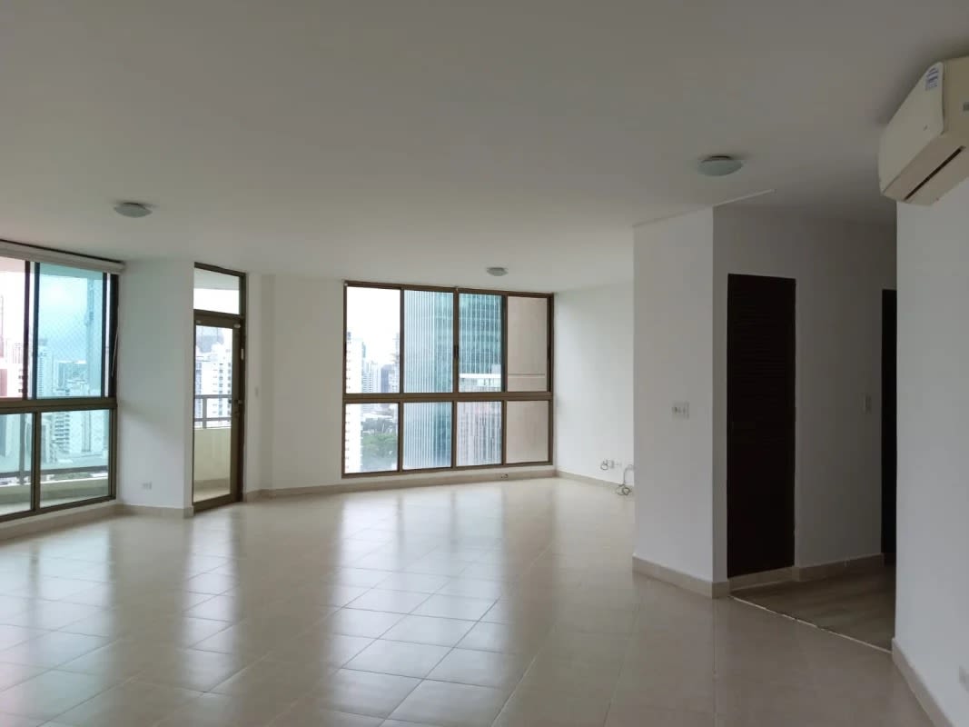 Open concept dining area in luxury apartment at PH Ocean Park Panama City