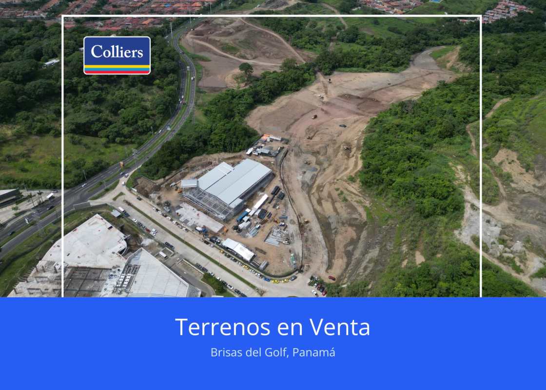Commercial and industrial development land aerial in Brisas del Golf Panama City