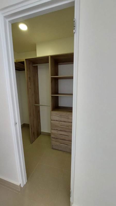 Modern bathroom with glass shower, granite vanity in PH San Francisco Bay Panama City Rental