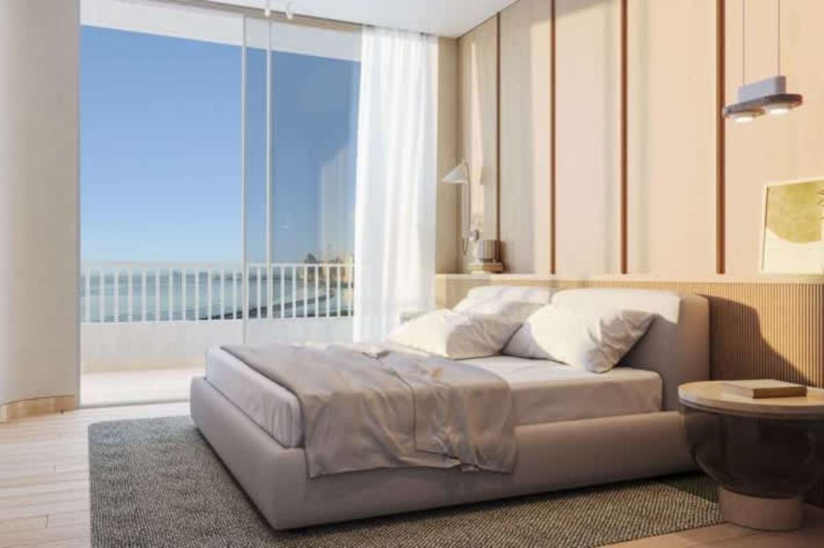 Bedroom with sliding doors to ocean view balcony PH Ipanema Panama