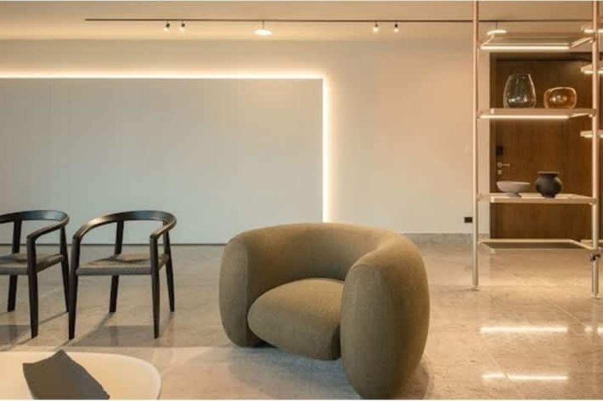 Modern bedroom with floor-to-ceiling windows and ocean views PH Sea Point Punta Paitilla